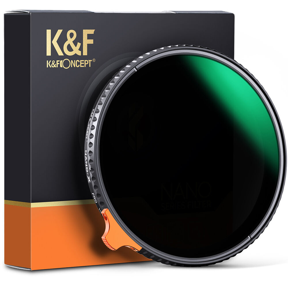 K&F Concept 82mm Nano X-Pro Slim Waterproof Anti Scratch Green Coated HD Variable ND2-400 Filter KF01.1619 - 1